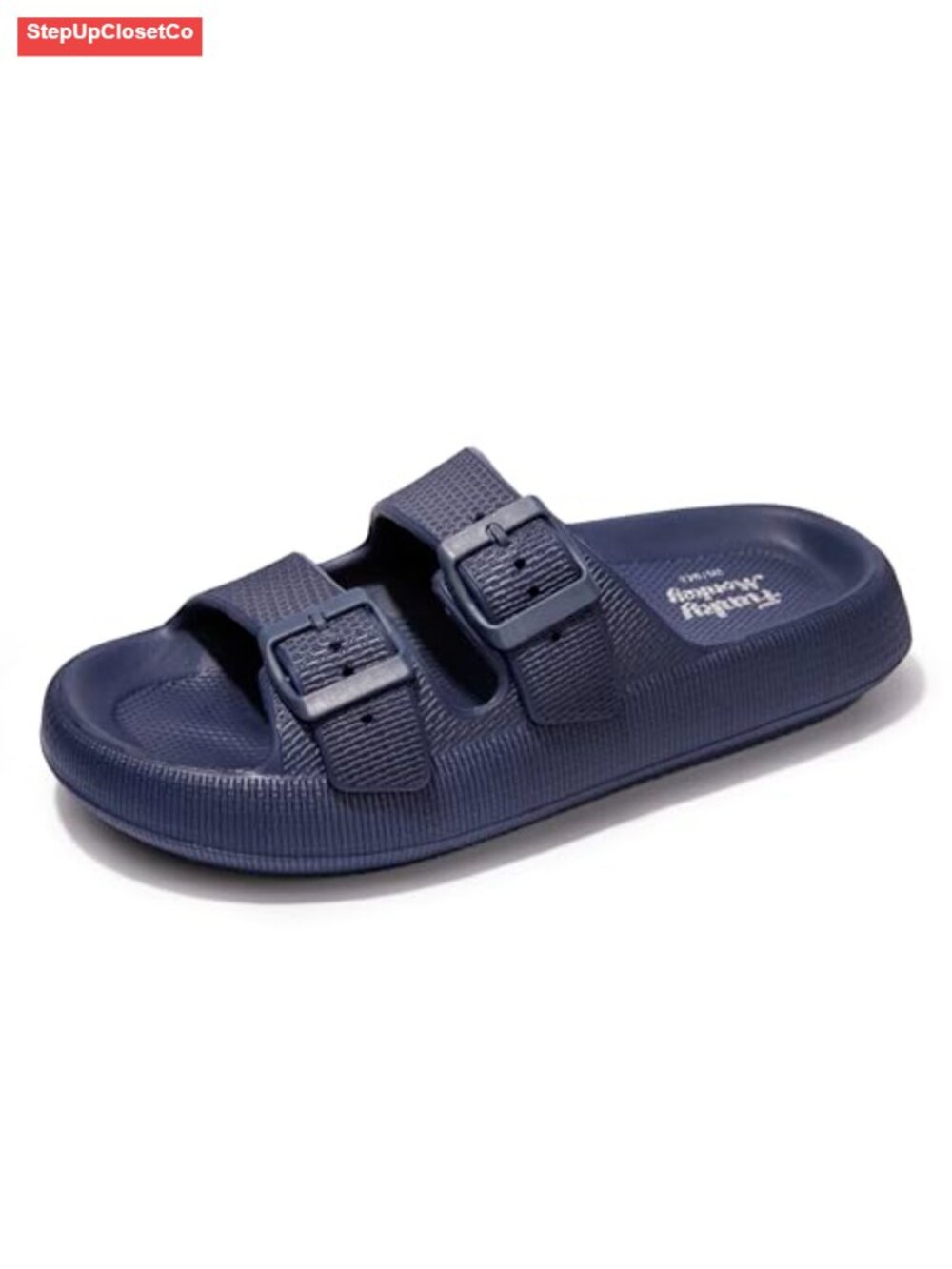 Unisex EVA Comfort Slides Thick-sole Adjustable Double Buckle Waterproof Pillow